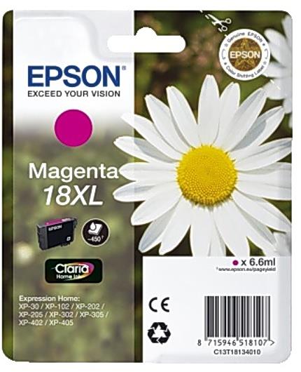 E115411 Epson C13T18134010 Blekk EPSON T1813 C13T18134010 XL r&#248;d 